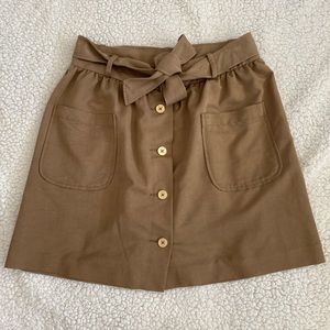 High Waisted Tan Skirt